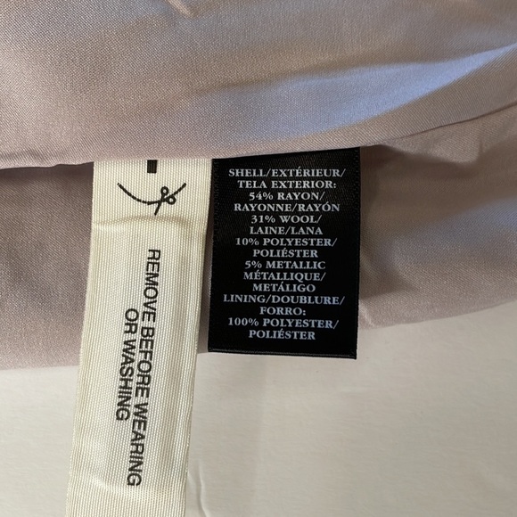 Ann Taylor Wool Blend Light Gray & Silver Mini Skirt Size 6 - Picture 4 of 6